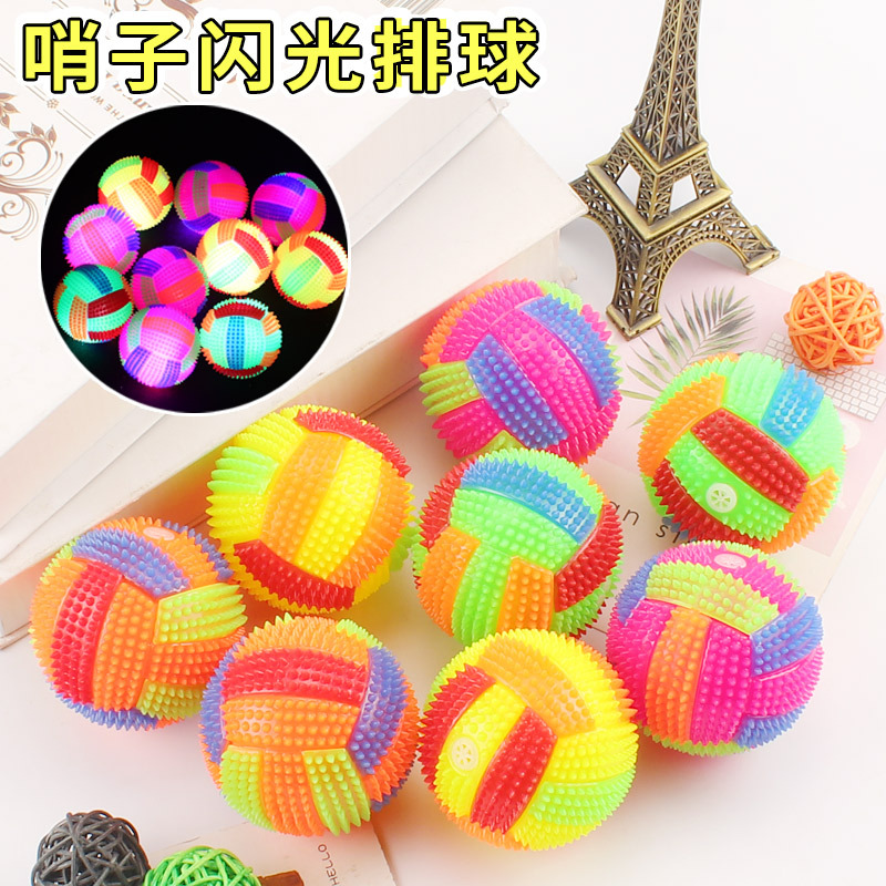 New Aberdeen Elastic ball massage ball football with whistle Endings Ball luminous booth Wholesale