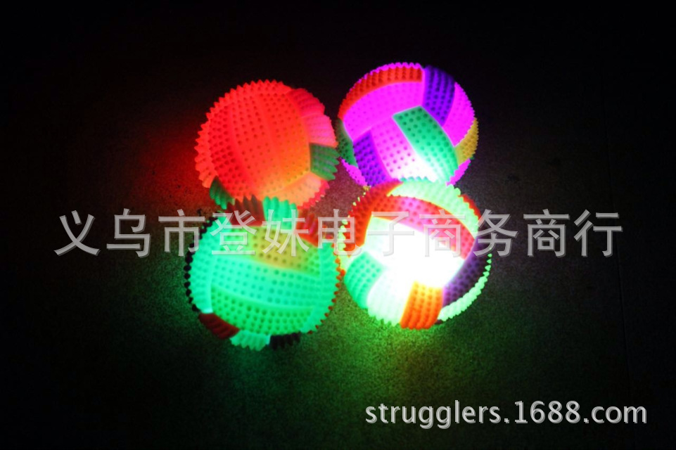 New Aberdeen Elastic ball massage ball football with whistle Endings Ball luminous booth Wholesale