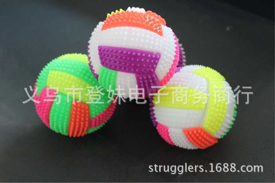 New Aberdeen Elastic ball massage ball football with whistle Endings Ball luminous booth Wholesale