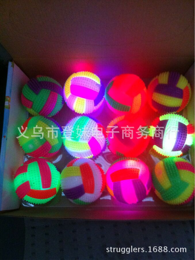 New Aberdeen Elastic ball massage ball football with whistle Endings Ball luminous booth Wholesale