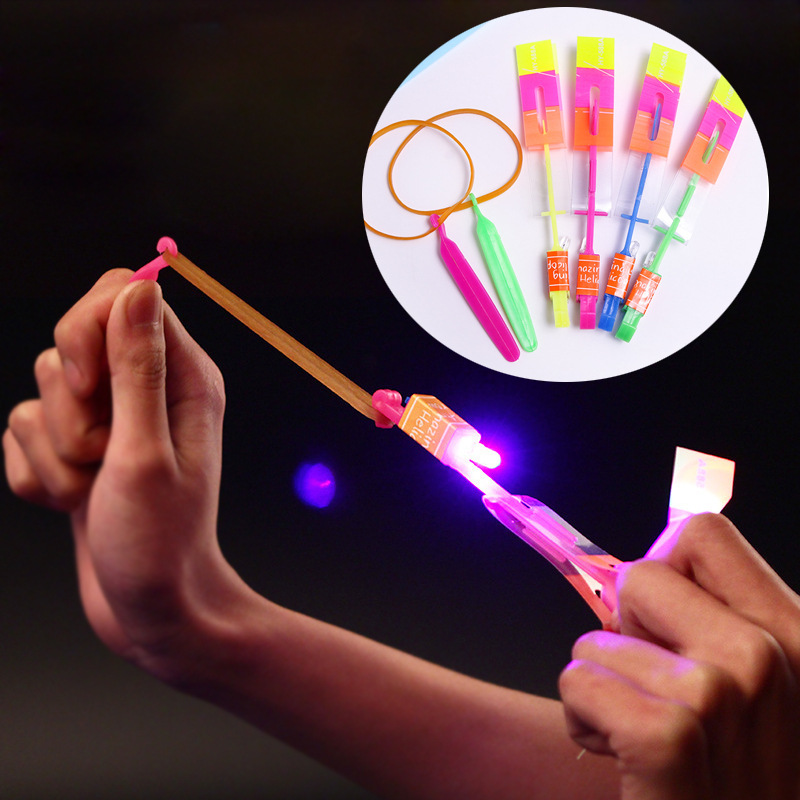 20 LED Light Flash Catapult Flying arrows Children&#039;s toys Round blue light Flashing whistle Catapult flying Fairies