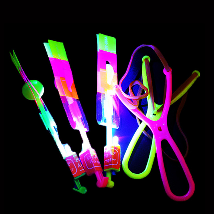 20 LED Light Flash Catapult Flying arrows Children&#039;s toys Round blue light Flashing whistle Catapult flying Fairies