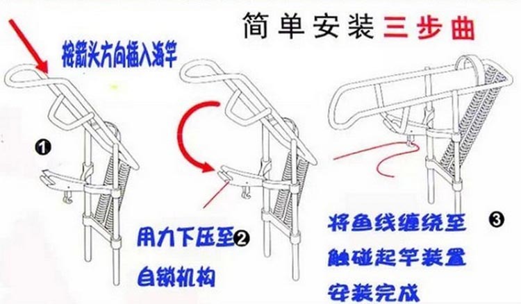 Patent Product Hunting Automatic Fishing Rod Sea Fishing Rod Bracket Telescopic Fishing Rod Casting Rods Floor Outlet Spring Bracket Fishing Pole Launching Device Fishing Gear