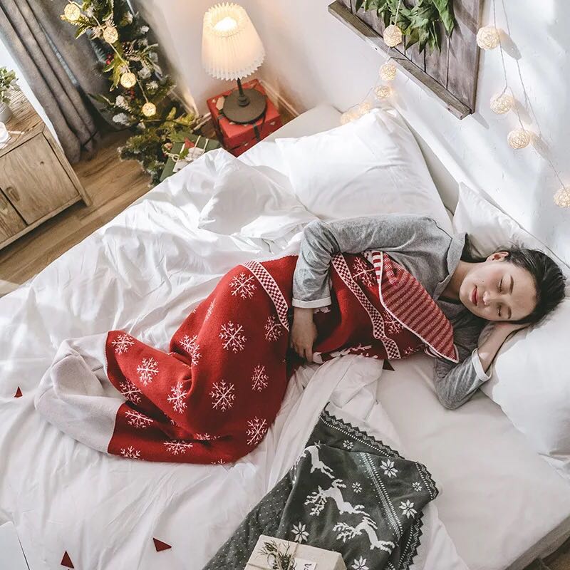 Creative Christmas stocking sleeping bag knitting exported to Europe and America Creative Christmas stocking sleeping bag knitting exported to Europe and America