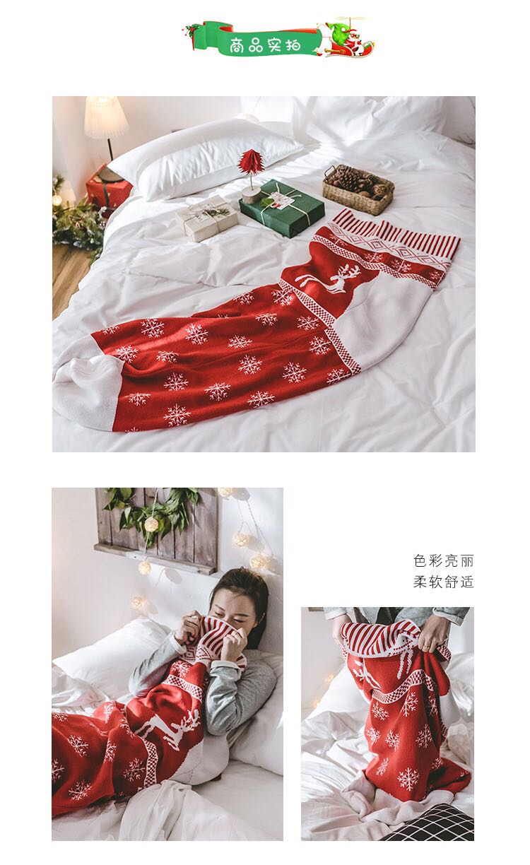 Creative Christmas stocking sleeping bag knitting exported to Europe and America Creative Christmas stocking sleeping bag knitting exported to Europe and America