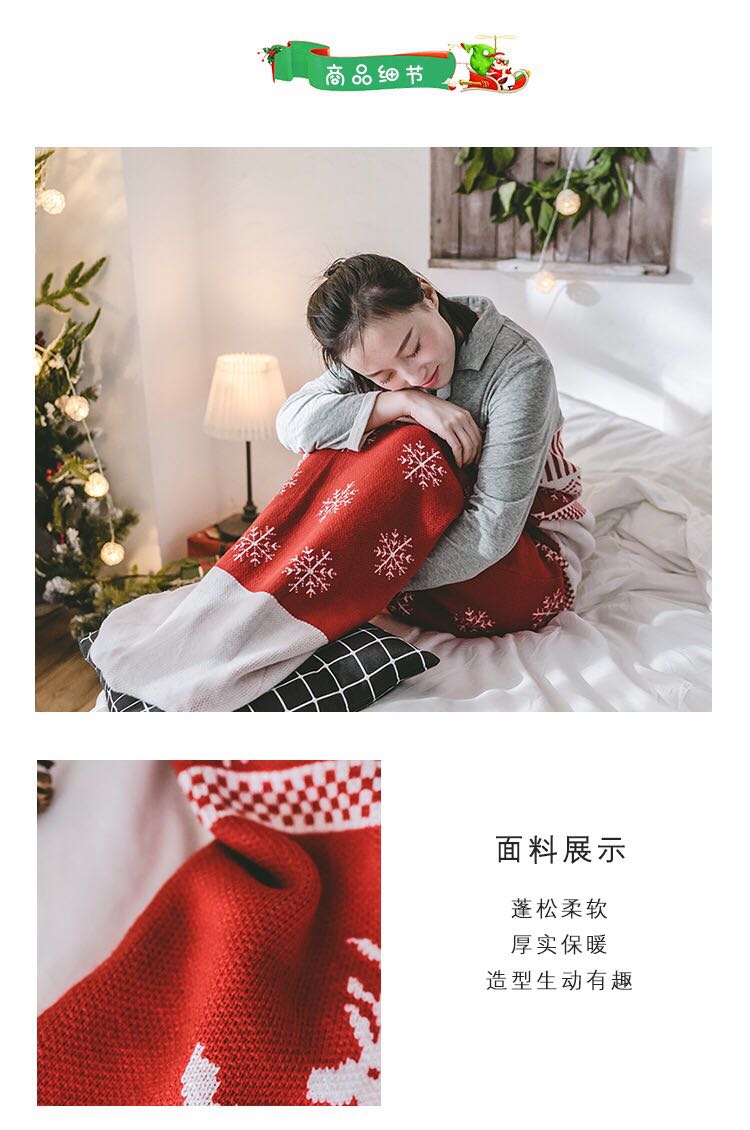Creative Christmas stocking sleeping bag knitting exported to Europe and America Creative Christmas stocking sleeping bag knitting exported to Europe and America