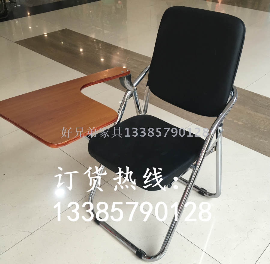 Training Chair with Writing Board Folding Chair Student Training Desk and Chair Reporter Staff Mesh Cloth of Office Chair Conference Chair