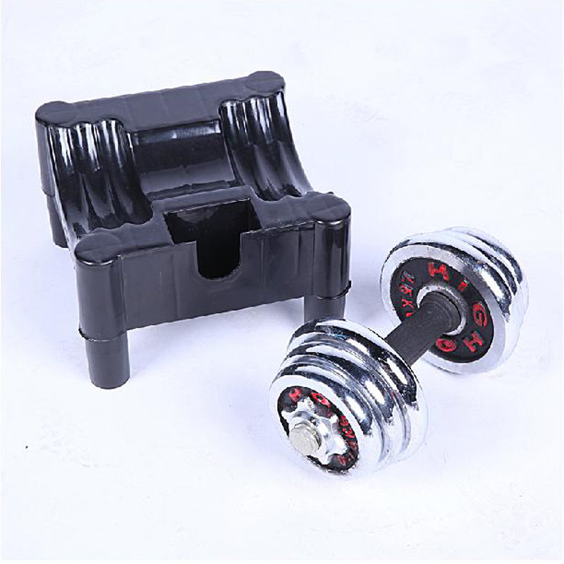 Multi-functional dumbbell stand can be placed in the bag of plastic dumbbells