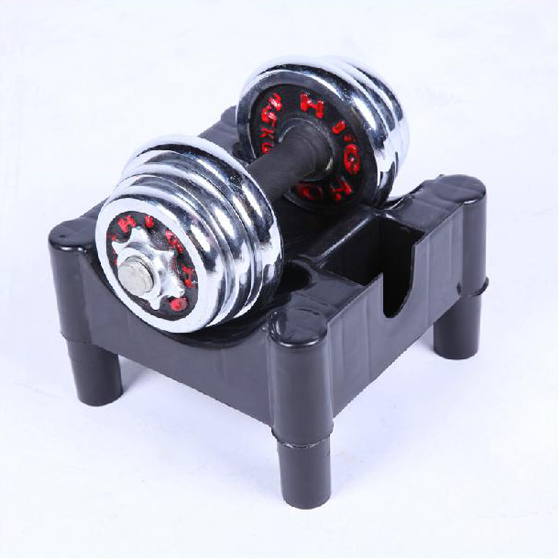 Multi-functional dumbbell stand can be placed in the bag of plastic dumbbells
