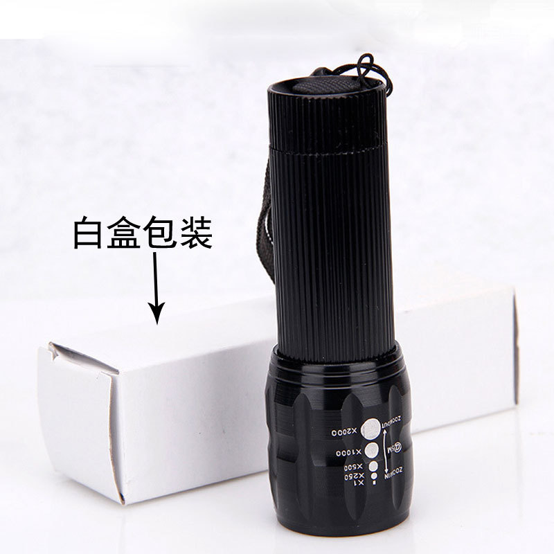 Tiger Hunting Power Torch Zoom Tube Telescopic Gift LED Flashlight Logo Cross-Border Hot Selling