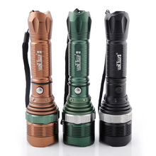 Tiger Hunting Power Torch Zoom Tube Telescopic Gift LED Flashlight Logo Cross-Border Hot Selling