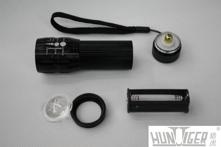 Tiger Hunting Power Torch Zoom Tube Telescopic Gift LED Flashlight Logo Cross-Border Hot Selling