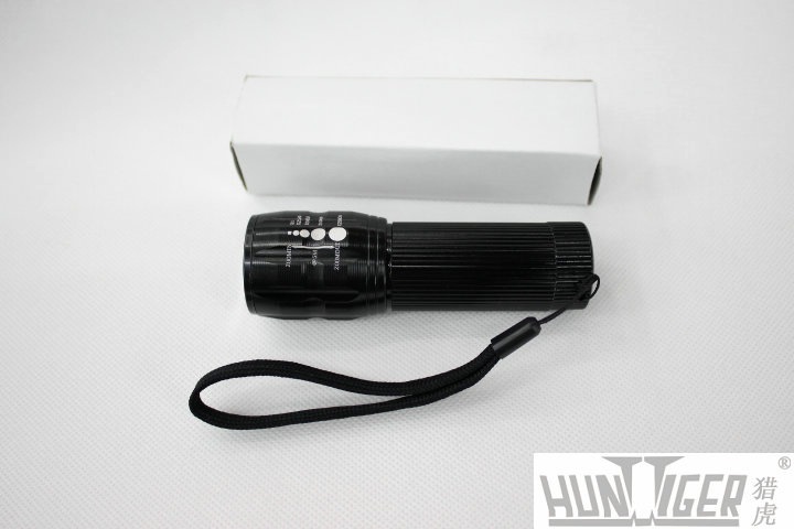 Tiger Hunting Power Torch Zoom Tube Telescopic Gift LED Flashlight Logo Cross-Border Hot Selling