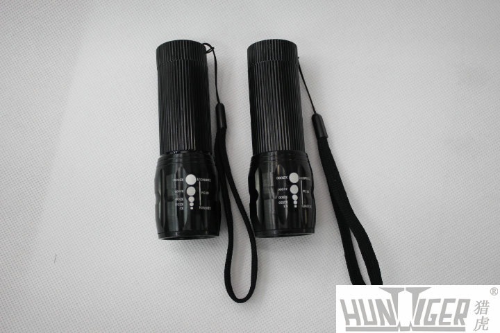 Tiger Hunting Power Torch Zoom Tube Telescopic Gift LED Flashlight Logo Cross-Border Hot Selling