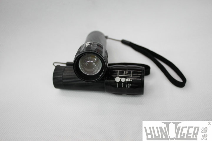 Tiger Hunting Power Torch Zoom Tube Telescopic Gift LED Flashlight Logo Cross-Border Hot Selling