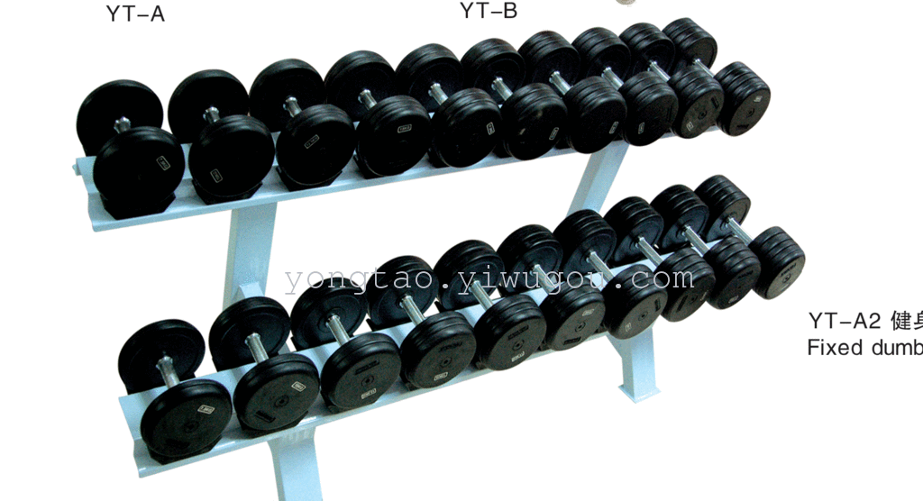 Fixed dumbbell gym bench set 10 rackmount gym set with 375 kg