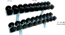 Fixed dumbbell gym bench set 10 rackmount gym set with 375 kg