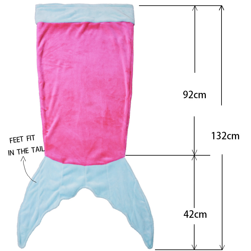 Sleeping bag mermaid tail flannel thermal TV blanket exit Sleeping bag mermaid tail flannel thermal TV blanket exit