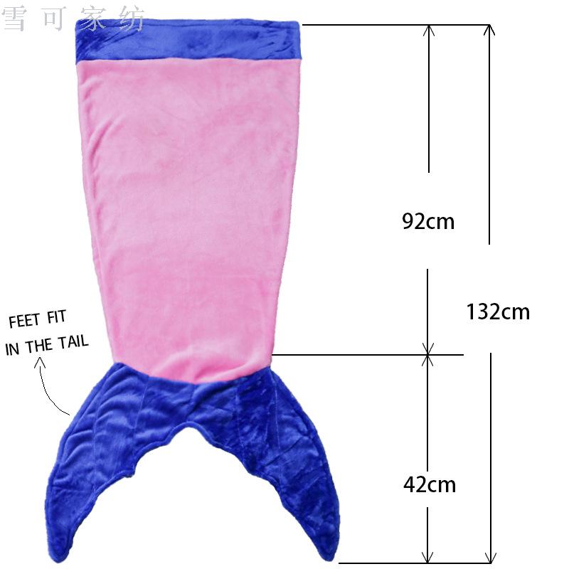 Sleeping bag mermaid tail flannel thermal TV blanket exit