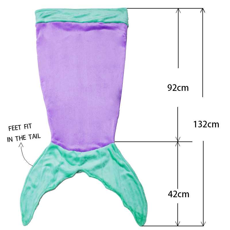 Sleeping bag mermaid tail flannel thermal TV blanket exit Sleeping bag mermaid tail flannel thermal TV blanket exit