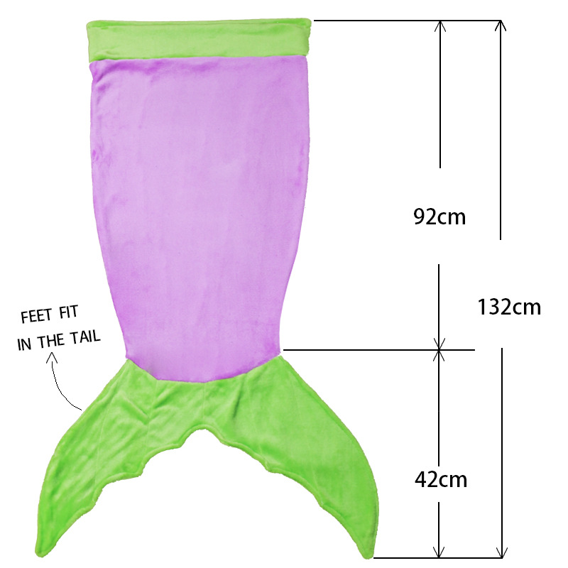 Sleeping bag mermaid tail flannel thermal TV blanket exit Sleeping bag mermaid tail flannel thermal TV blanket exit