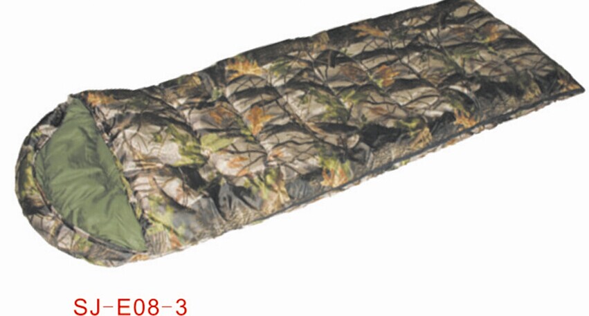 Unmoving, envelope sleeping bag camping outdoor products E08-3 leaves in autumn and winter warmth