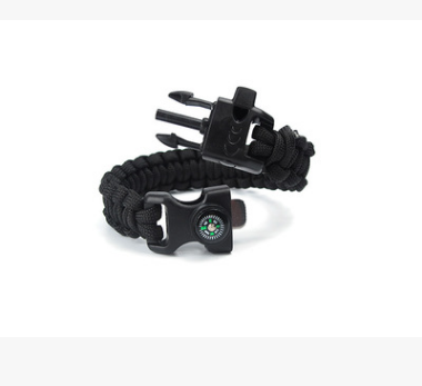 Seven core umbrella rope weaving survival whistle flint compass umbrella rope bracelet survival bracelet outdoor supplies