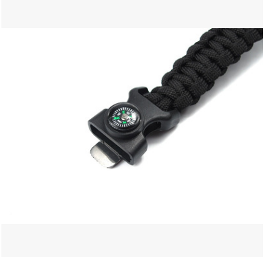 Seven core umbrella rope weaving survival whistle flint compass umbrella rope bracelet survival bracelet outdoor supplies