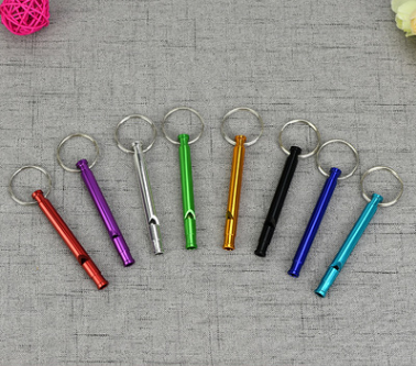Aluminum alloy outdoor travel survival whistle thin long outdoor goods