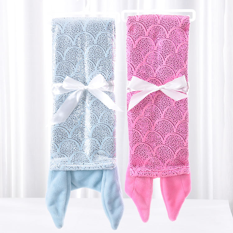 Baby mermaid sleeping bag gold and silver flannel mermaid blanket Baby mermaid sleeping bag gold and silver flannel mermaid blanket