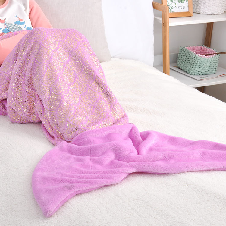 Baby mermaid sleeping bag gold and silver flannel mermaid blanket Baby mermaid sleeping bag gold and silver flannel mermaid blanket