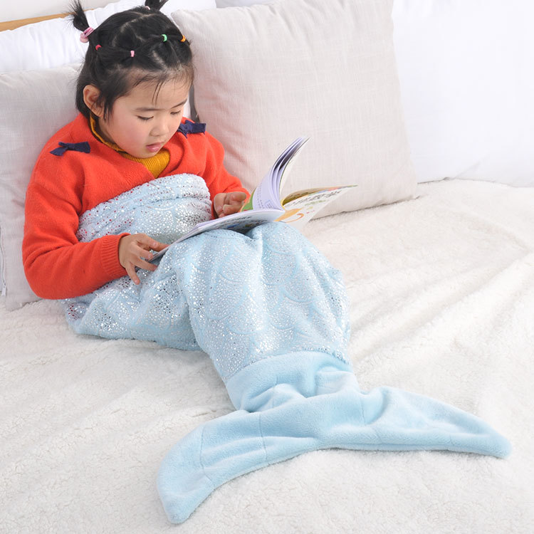 Baby mermaid sleeping bag gold and silver flannel mermaid blanket Baby mermaid sleeping bag gold and silver flannel mermaid blanket