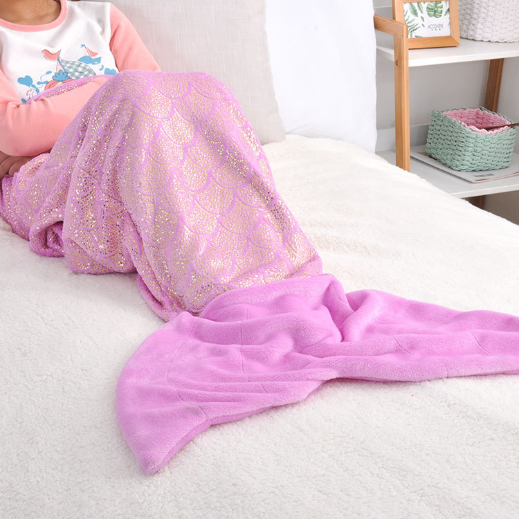Baby mermaid sleeping bag gold and silver flannel mermaid blanket Baby mermaid sleeping bag gold and silver flannel mermaid blanket