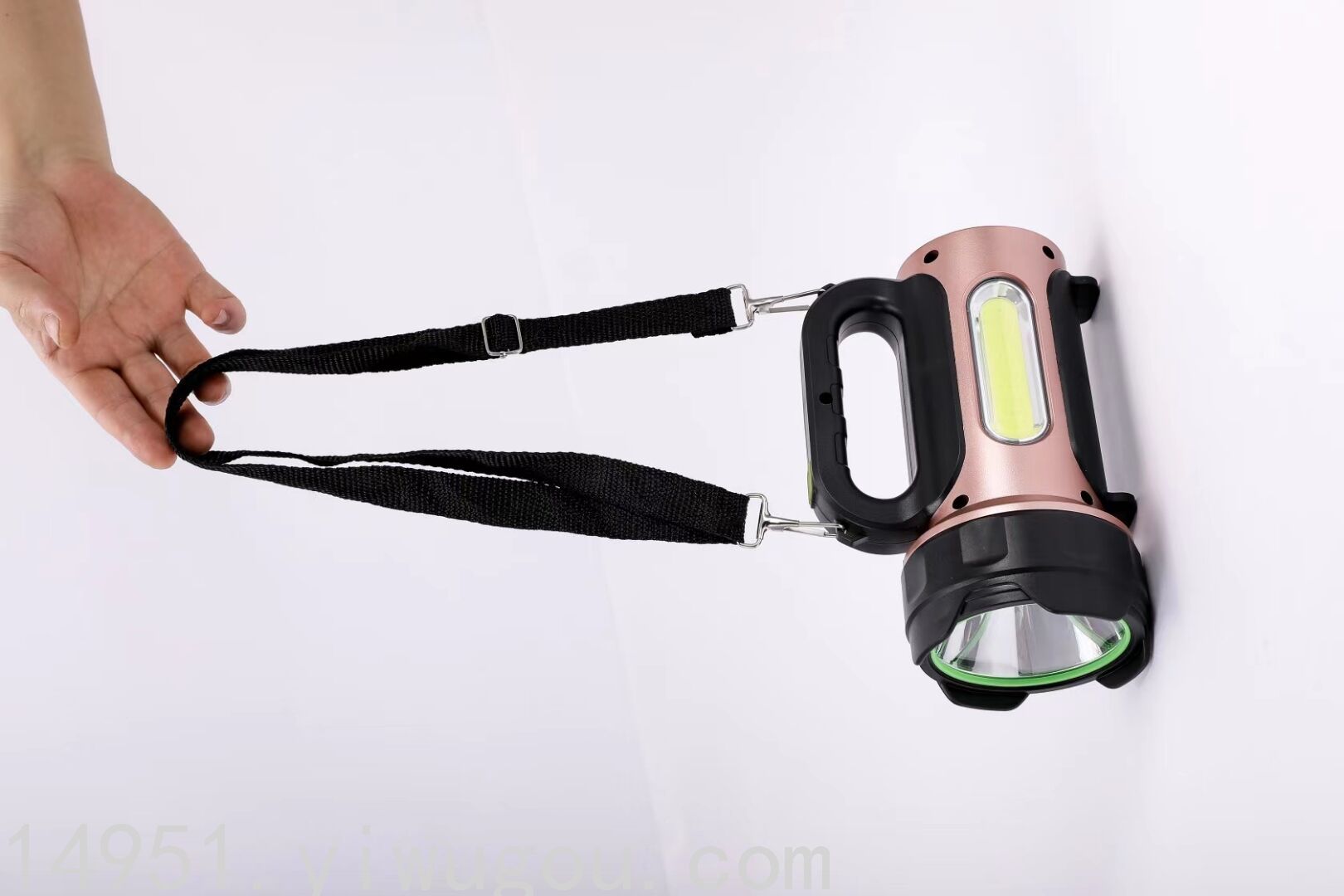 Strong Light Solar Rechargeable Flashlight Long-Range Super Bright Household Portable Searchlight Hunting Light