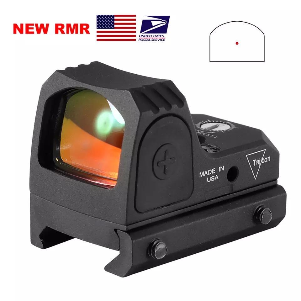 NEW Tactical Mini RMR Red Dot Sight Reflex Sight Scope Fit 20 Mm Weaver Rail Voor Airsoft/ Hunting Rifle Fire