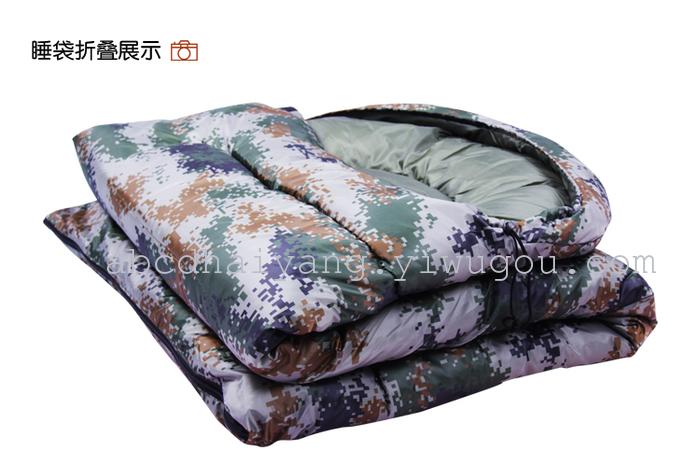 Outdoor digital camouflage sleeping bag sleeping bags widened thickened envelope sleeping bags-1.6KG Outdoor digital camouflage sleeping bag sleeping bags widened thickened envelope sleeping bags-1.6KG