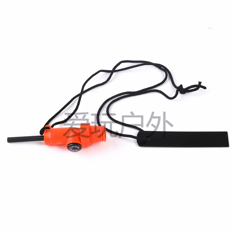 Outdoor Survival Tool Firestone Magnesium Rod Survival Fire Machine with Compass with Whistle