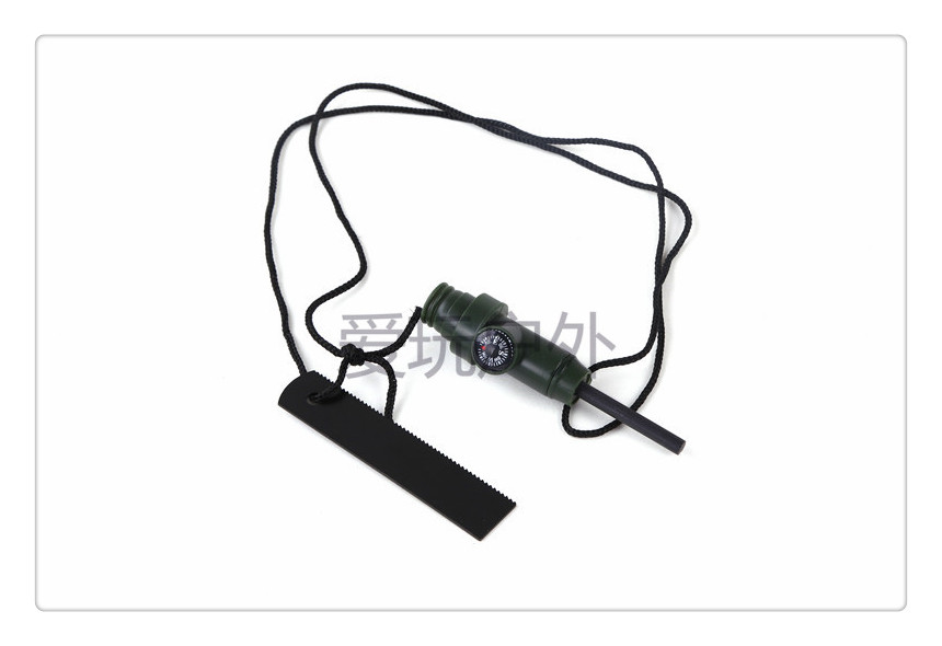 Outdoor Survival Tool Firestone Magnesium Rod Survival Fire Machine with Compass with Whistle