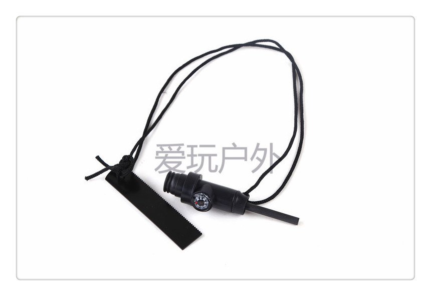 Outdoor Survival Tool Firestone Magnesium Rod Survival Fire Machine with Compass with Whistle