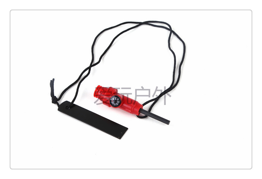 Outdoor Survival Tool Firestone Magnesium Rod Survival Fire Machine with Compass with Whistle