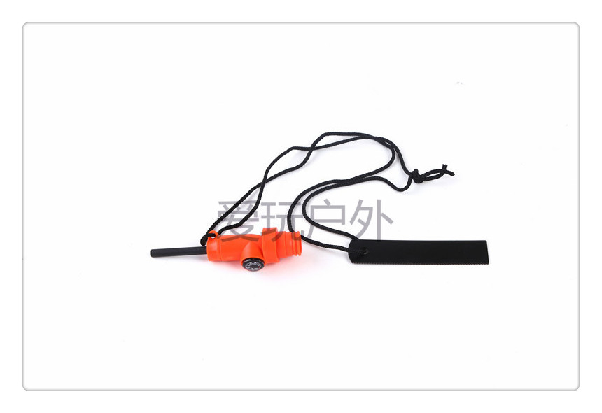Outdoor Survival Tool Firestone Magnesium Rod Survival Fire Machine with Compass with Whistle