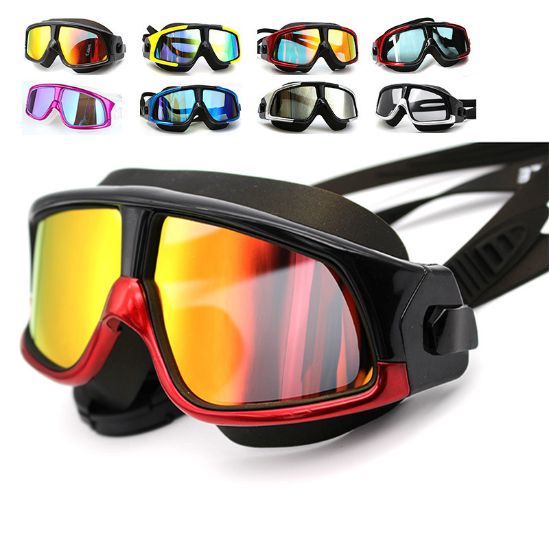 New Swimming Goggles Anti-Fog Swimming Goggles Adult Swimming Goggles Silicone Swimming Goggles Electroplated Plain Swimming Glasses Diving Swimming Goggles