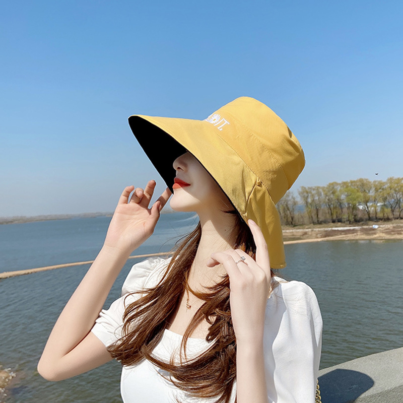 Big Brim Fisherman Hat Women's UV Sun Bucket Hat Women's Korean-Style Trendy Sun-Proof Face Covering Japanese Hat Double-Sided Big Brim Fisherman Hat Women's UV Sun Bucket Hat Women's Korean-Style Trendy Sun-Proof Face Covering Japanese Hat Double-Sided