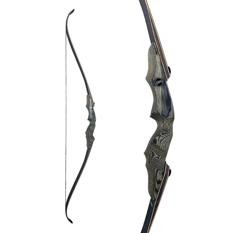 Black Hunter Lingyun Traditional Beauty Hunting Reflex Bow Arrow Outdoor Shooting Equipment Wooden Bow Three-Split Archery Set Bow