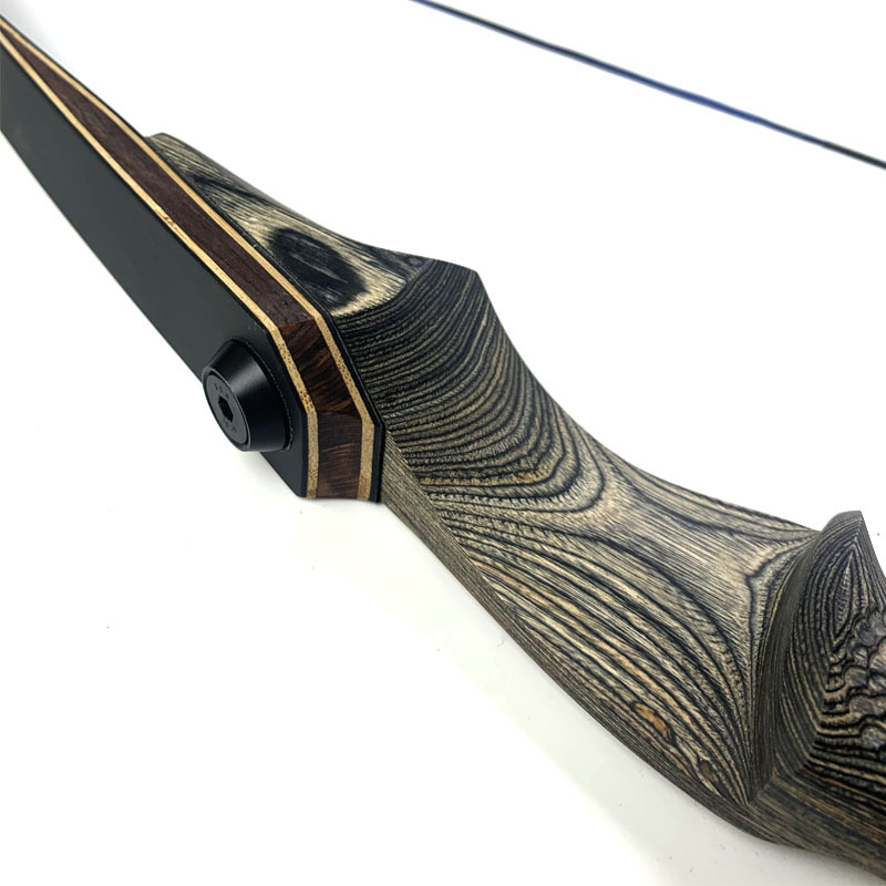 Black Hunter Lingyun Traditional Beauty Hunting Reflex Bow Arrow Outdoor Shooting Equipment Wooden Bow Three-Split Archery Set Bow