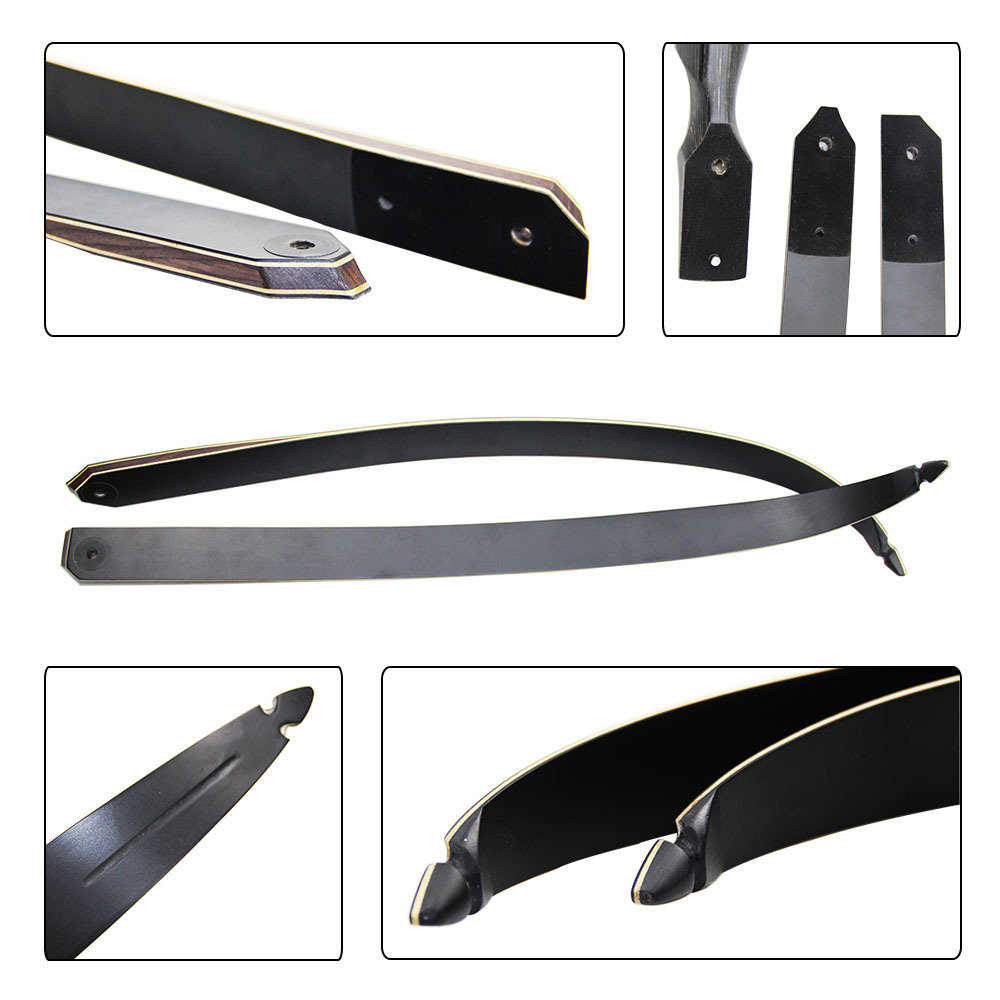 Black Hunter Lingyun Traditional Beauty Hunting Reflex Bow Arrow Outdoor Shooting Equipment Wooden Bow Three-Split Archery Set Bow