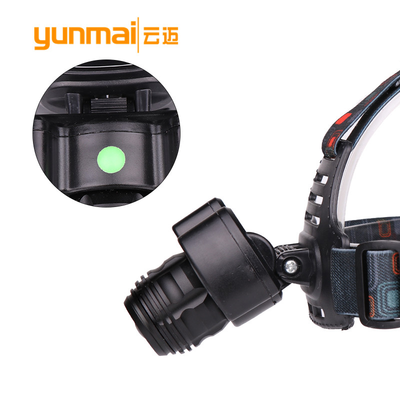 New T6+COB strong headlight USB charging three-light night fishing hunting headlight LED head-mounted flashlight