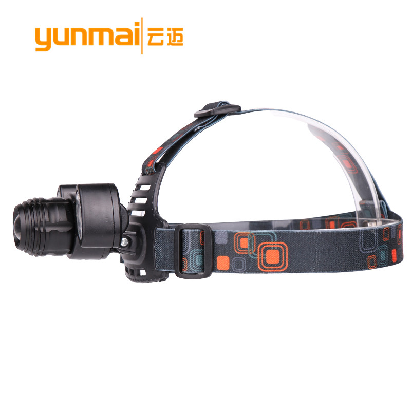 New T6+COB strong headlight USB charging three-light night fishing hunting headlight LED head-mounted flashlight