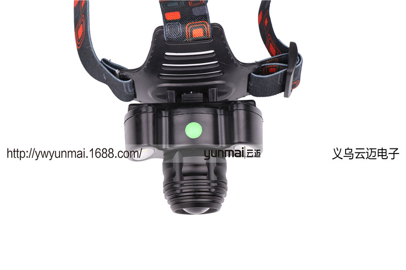 New T6+COB strong headlight USB charging three-light night fishing hunting headlight LED head-mounted flashlight