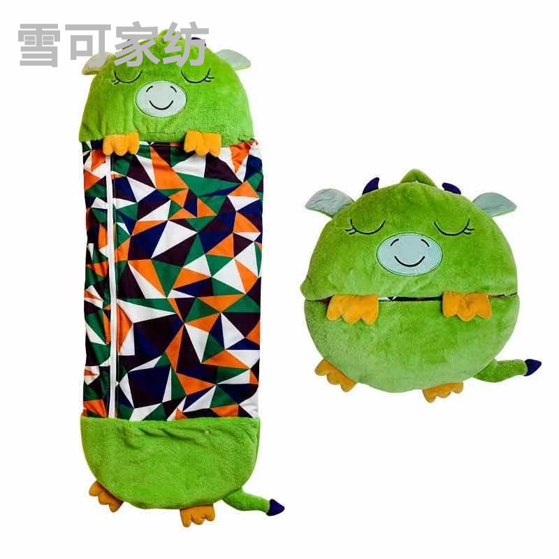 Animal Sleeping Bag Variable Pillow Children&#039;s Cartoon Sleeping Bag Outdoor Camping Rabbit Fur Can Be Customized